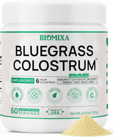 BIOMIXA Bluegrass Colostrum grass-fed bovine colostrum powder jar 120g